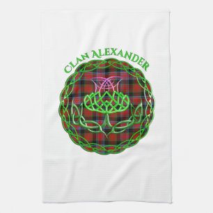 Alexander Scottish Tartan Celtic Thistle Geschirrtuch