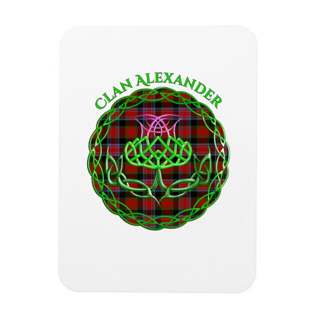 Alexander Scottish Tartan Celtic Thistle Magnet (Vertikal)