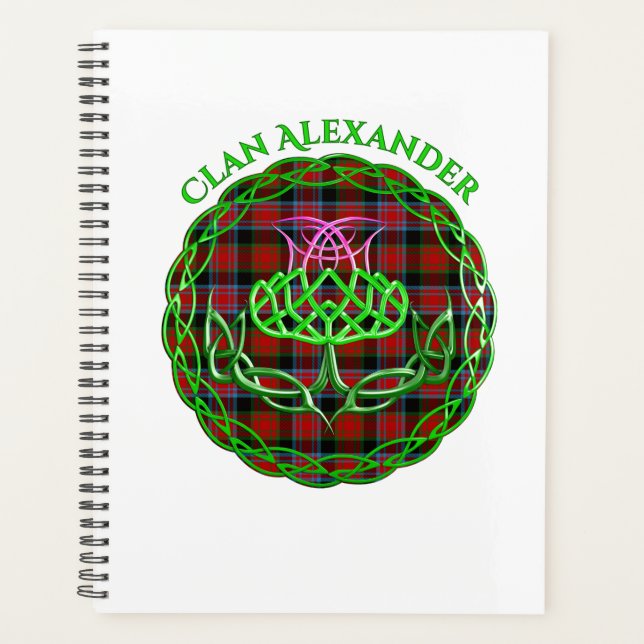 Alexander Scottish Tartan Celtic Thistle Planer (Vorderseite)