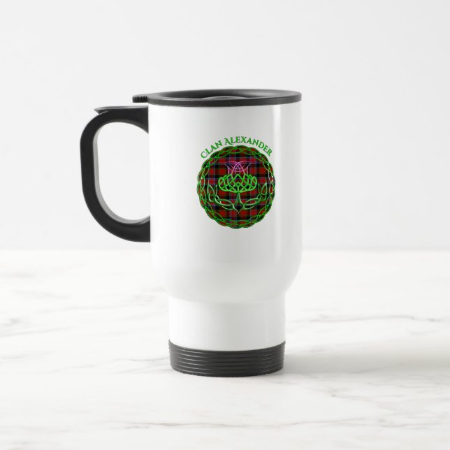 Alexander Scottish Tartan Celtic Thistle Reisebecher (Links)