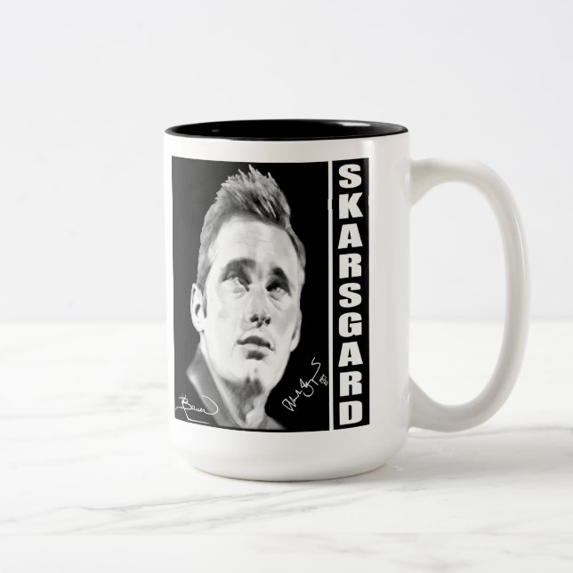 Alexander Skarsgard durch Kristin Bauer Zweifarbige Tasse (Rechts)