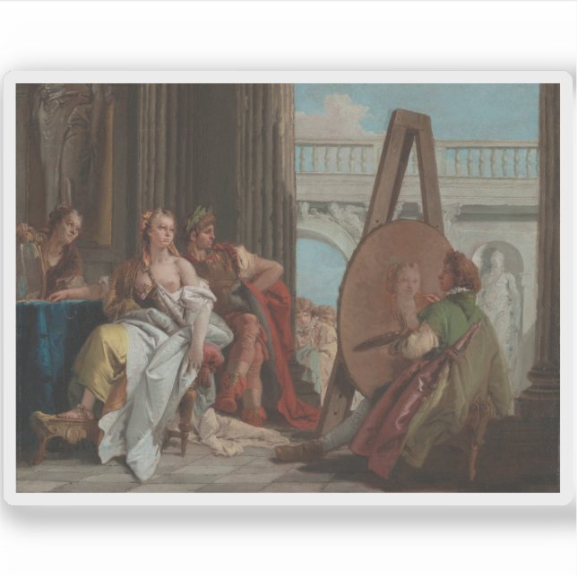 Alexander the Great&Campaspe im Apelles Studio Aufkleber (Vorderseite)
