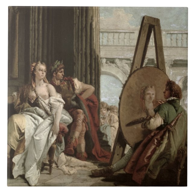 Alexander und Campaspe am Haus des Malers Fliese (Vorderseite)