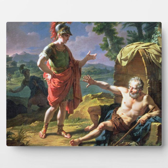 Alexander und Diogenes, 1818 (Öl auf Leinwand) Fotoplatte (Vorderseite)