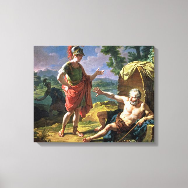 Alexander und Diogenes, 1818 (Öl auf Leinwand) Leinwanddruck (Vorderseite)