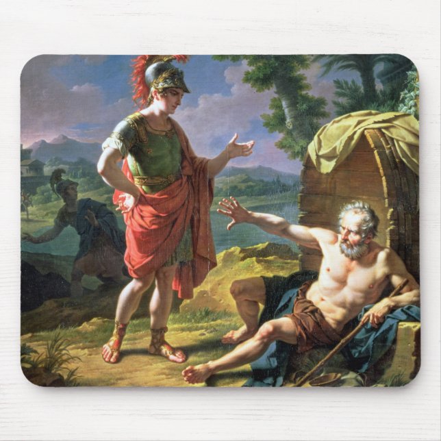 Alexander und Diogenes, 1818 (Öl auf Leinwand) Mousepad (Vorne)