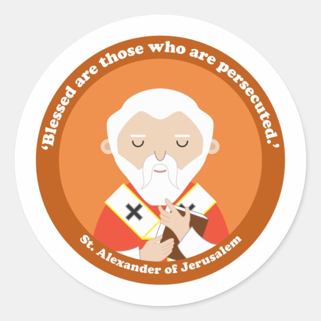 Alexander von Jerusalem Runder Aufkleber (Vorderseite)