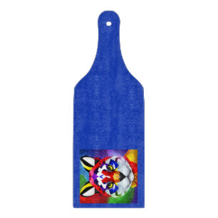 Alexander's Cat blaues Glas-Paddle-Schneidbrett Schneidebrett