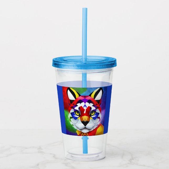 Alexander's Cat Blue Acryltumbler Acryltrinkbecher (Vorderseite)