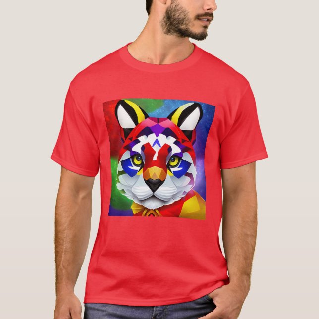 Alexander's Cat men red vivid T-shirt (Vorderseite)