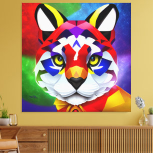 Alexander's Cat roter Leinwanddruck