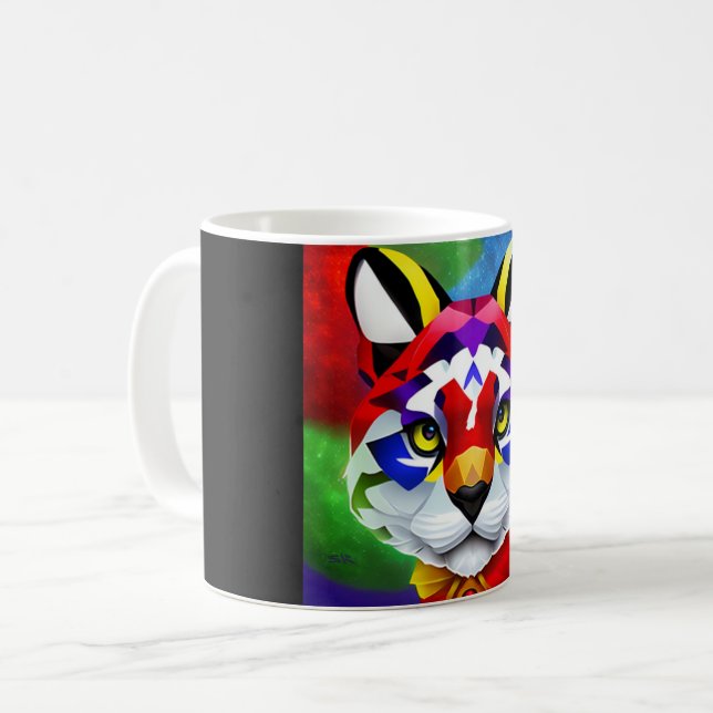 Alexander's Cat schwarze Tasse (Vorderseite Links)