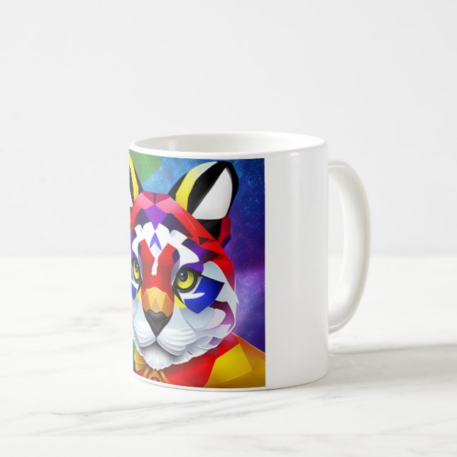 Alexander's Cat weißer Center Becher Kaffeetasse (VorderseiteRechts)