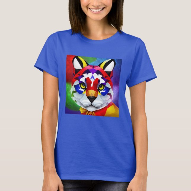 Alexander's Cat Women Blue T - Shirt (Vorderseite)