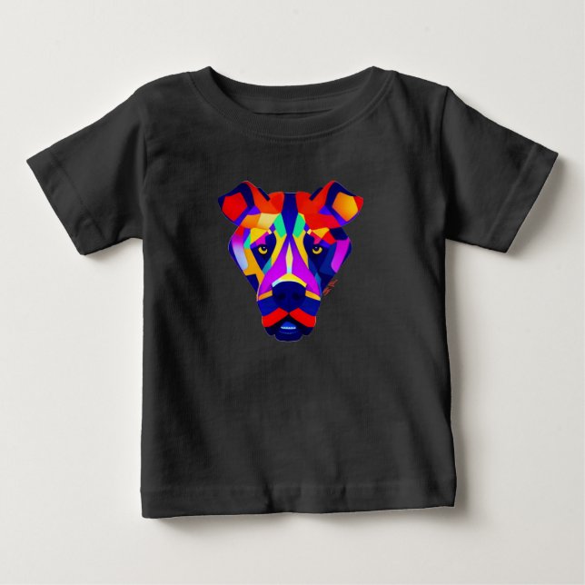 Alexander's Dog Baby Schwarzes T-Shirt (Vorderseite)