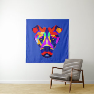 Alexander's Dog blaue Tapisserie Wandteppich