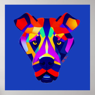 Alexander's Dog blauer Wert Mattposter Poster