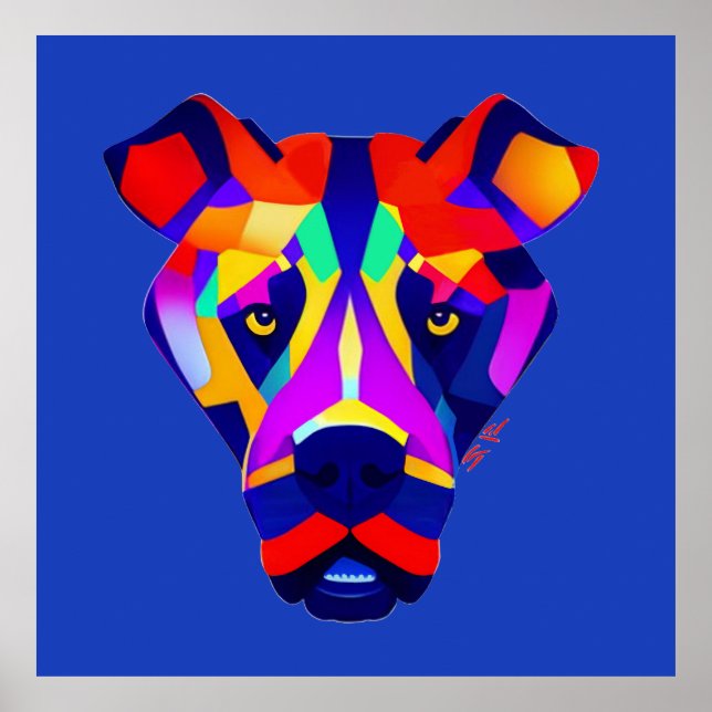 Alexander's Dog blauer Wert Mattposter Poster (Vorne)