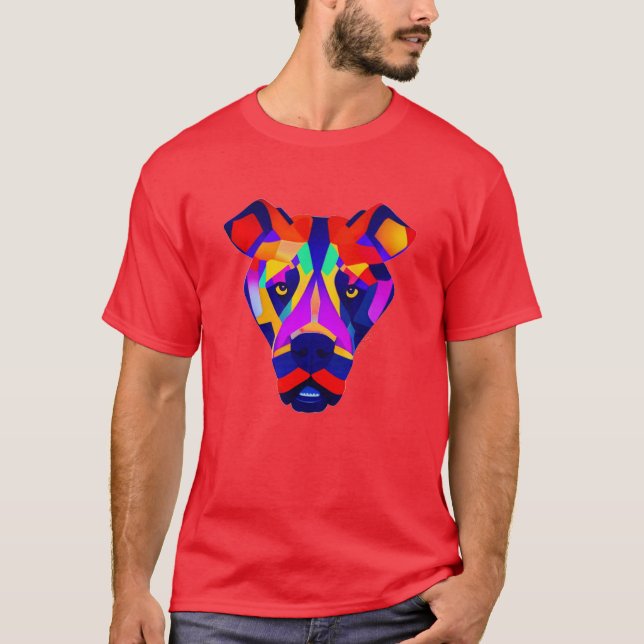 Alexander's Dog Männer rote lebendige T-Shirts (Vorderseite)