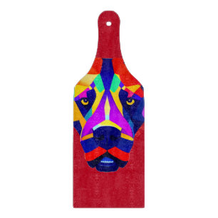 Alexander's Dog rotes Glas-Paddle-Schneidbrett Schneidebrett
