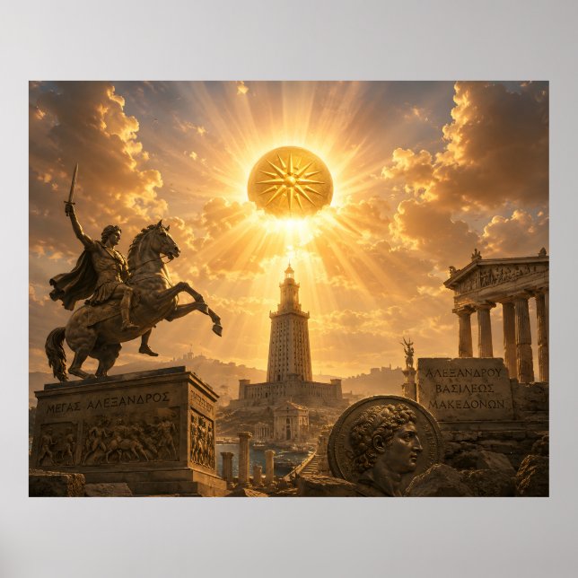 Alexanders Golden Dawn  Altgriechisch Hellenistisc Poster (Vorne)