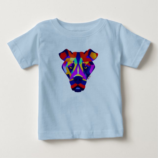 Alexanders Hund babyblaue T-Shirts (Vorderseite)