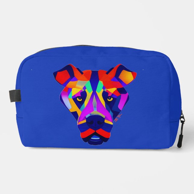 Alexanders Hund blau dopp kit Kulturbeutel Waschbeutel (Vorderseite)