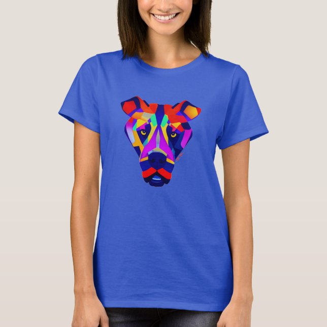 Alexanders Hund Frauen blau T-Shirt (Vorderseite)