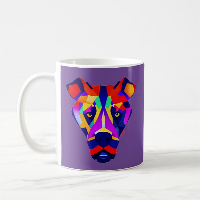 Alexander's Hund lila Tasse (Links)