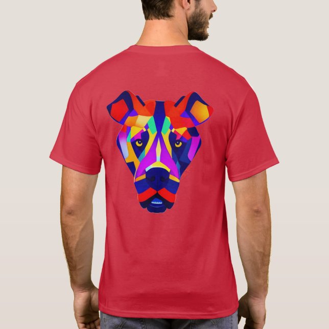Alexanders Hund Männer Kardinalrot Hemd Rücken T-Shirt (Rückseite)