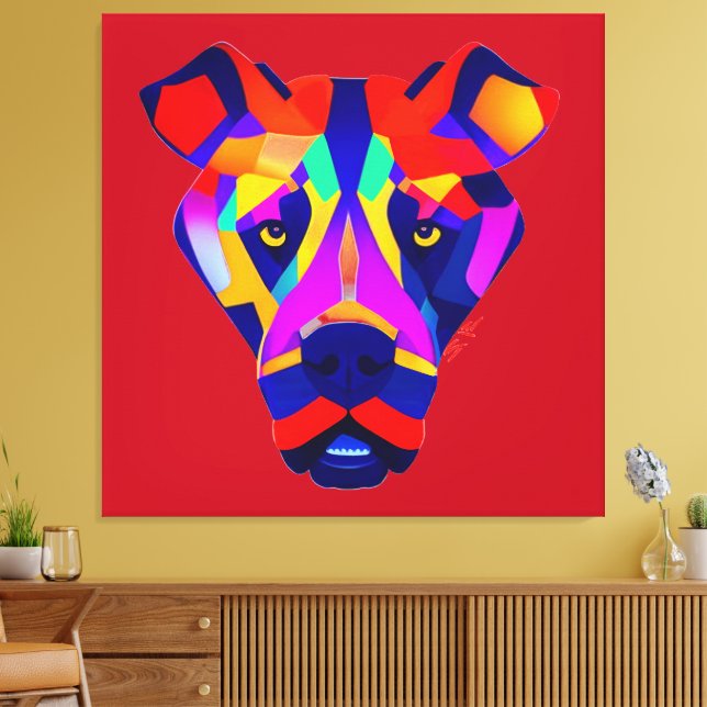 Alexander's Hund roter Leinwanddruck (Insitu (Wohnzimmer))
