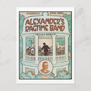 Alexander's Ragtime Band Vintage Songbook Cover Postkarte