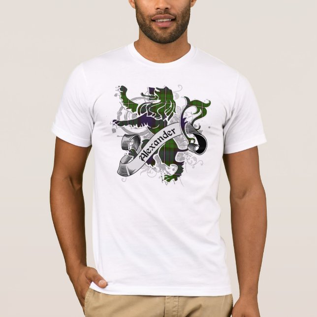 Alexandertartan-Löwe T-Shirt (Vorderseite)