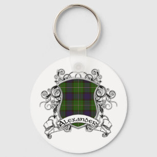 Alexandertartan-Schild Schlüsselanhänger