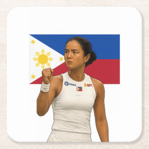 Alexandra Eala - Guadalajara Champion 2025 Unterse Rechteckiger Pappuntersetzer