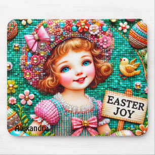 ALEXANDRA~ OSTERFREUDE VINTAGE-MÄDCHEN ~ Mauspad