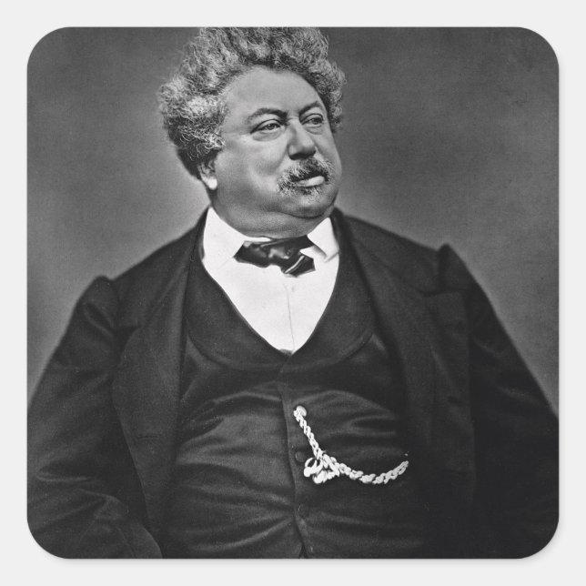 Alexandre Dumas pere (1802-70), von 'Galerie Cont Quadratischer Aufkleber (Vorderseite)