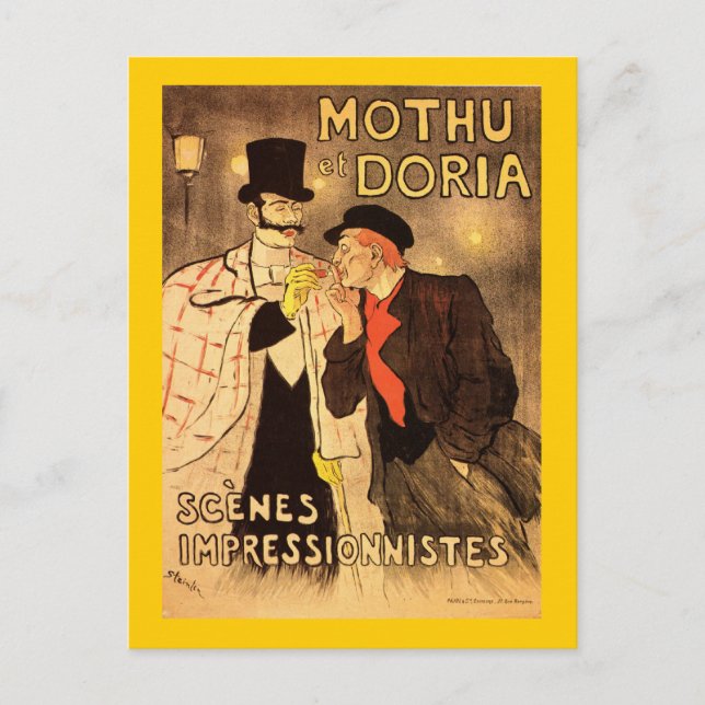 Alexandre Theophile Steinlen Mothu et Doria Postkarte (Vorderseite)