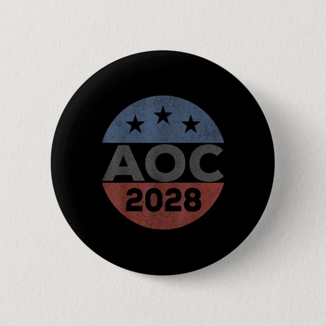 Alexandria 2028, Retro A.ocasio Cortez für den Vor Button (Vorderseite)