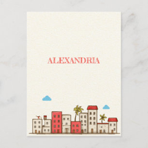 Alexandria Ägypten Reise Postcard Postkarte