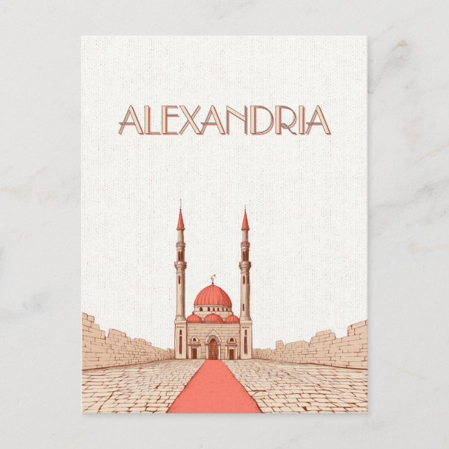 Alexandria Ägypten Reise Postkarte (Vorderseite)