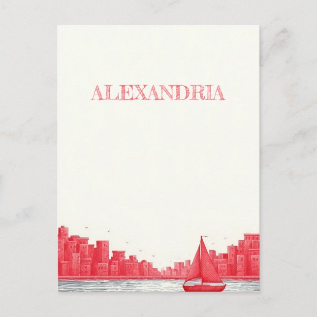 Alexandria Ägypten Reise Postkarte (Vorderseite)