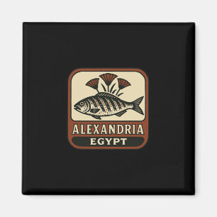 Alexandria Ägypten Souvenir Ägyptischer Fisch Und Magnet
