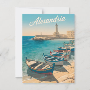 Alexandria Ägypten Vintag Postkarte