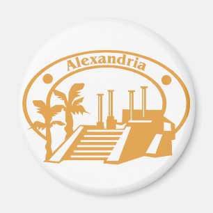 Alexandria-Briefmarke Magnet