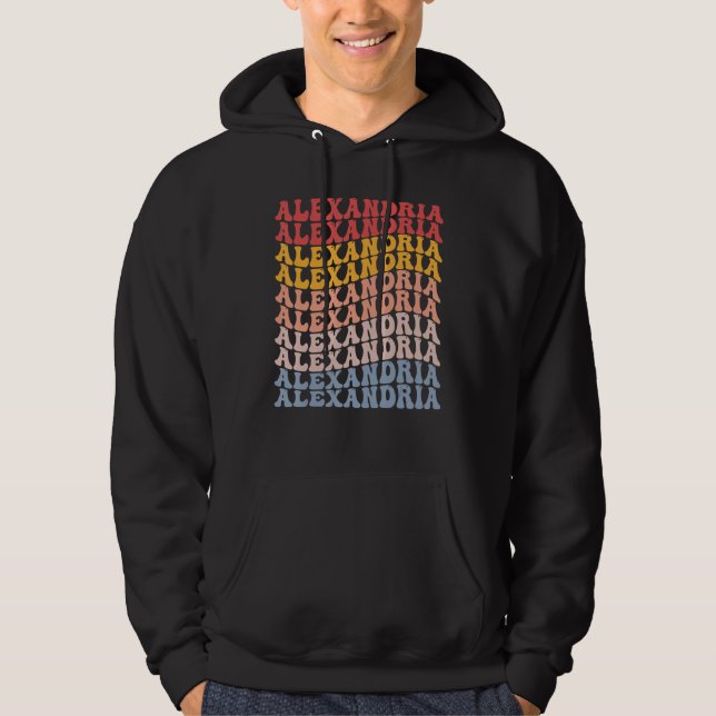 Alexandria City Groovy Retro Hoodie (Vorderseite)