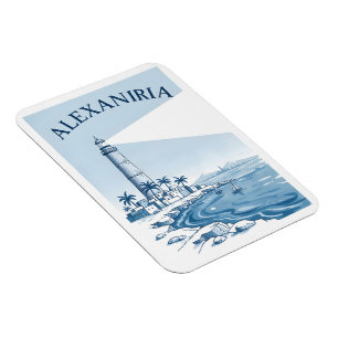 Alexandria Leuchtturm Küsten Szene Reise Magnet