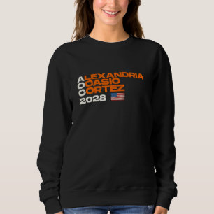 Alexandria Ocasio-Cortez 2028 Amerikanische Flagge Sweatshirt