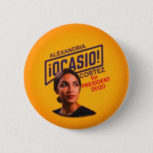 Alexandria Ocasio Cortez für Präsidenten Button
