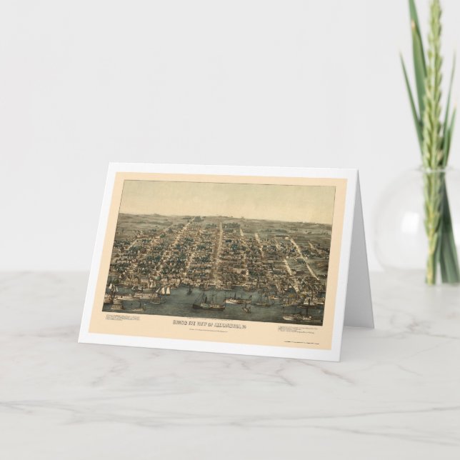 Alexandria, panoramische Karte VA - 1863 (Vorderseite)